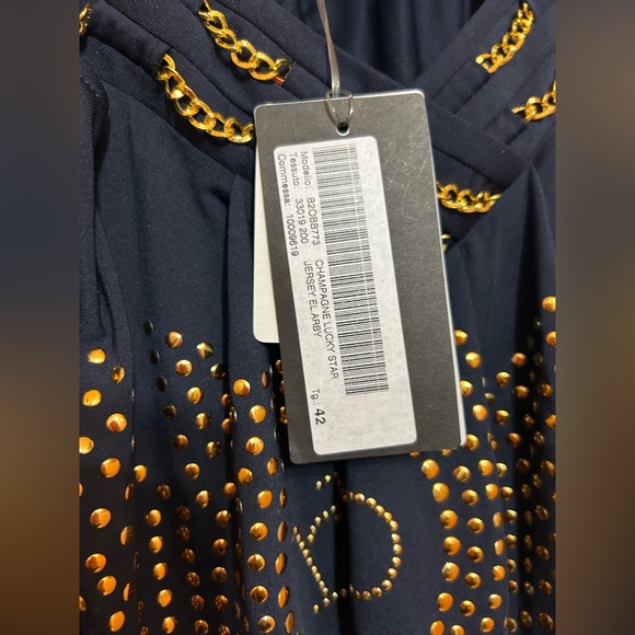 NWT RARE TO FIND roccobarocco gold studded sleeveless top size 6 - Picture 7 of 10